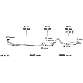 Zadní díl výfuku zadní tlumič výfuku Bosal 185-939