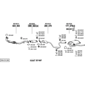 Tlumič výfuku střední tlumič výfuku Bosal 285-279
