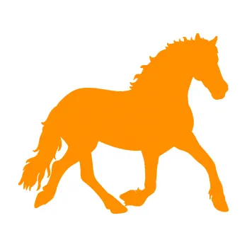 Samolepící dekorace SAMOLEPKA Kůň 088 pravá (06 - oranžová) NA AUTO, NÁLEPKA, FÓLIE, POLEP, TUNING, VLASTNÍ TEXT, TISK, AUTOSAMOLEPKY.cz, POLEPY, OBRÁZEK, LOGO, SAMOLEPKY