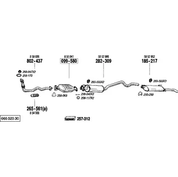 Tlumič výfuku zadní tlumič výfuku Bosal 185-217