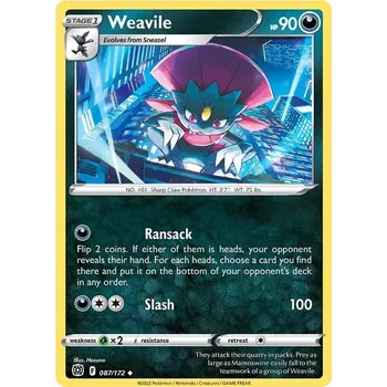 Sběratelská karetní hra Weavile - 87/172 - Brilliant Stars Typ karty: Non-Holo