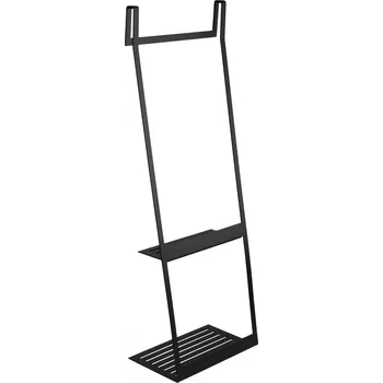 Koupelnový nábytek Deante Mokko příslušenství, závěsná polička typ B na sprchovou kabinu, černá matná, ADM_N53K