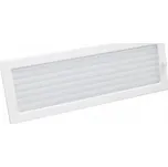 Lakovaná krbová mřížka s rámečkem a síťovinou uzaviratelná LKM 170×490 Bílá UB