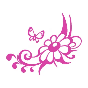 Samolepící dekorace Květina dekor 029 levá (16 - růžová) SAMOLEPKA NA AUTO, NÁLEPKA, FÓLIE, POLEP, TUNING, VLASTNÍ TEXT, TISK, AUTOSAMOLEPKY.cz, POLEPY, OBRÁZEK, LOGO, 3D STICKERS