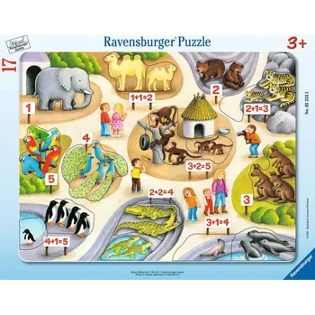 RAVENSBURGER Puzzle První počty do 5 v ZOO 17 dílků
