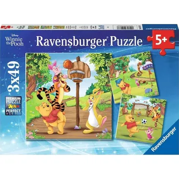 RAVENSBURGER Puzzle Medvídek Pú 3x49 dílků