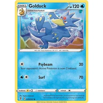 Karetní hra Golduck 025/203 - Evolving Skies Typ karty: Reverse Holo