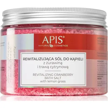 Koupelová sůl Apis Natural Cosmetics Cranberry Vitality relaxační sůl do koupele s minerály z Mrtvého moře 650 g