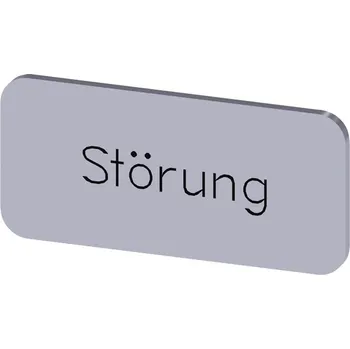 Stykač SIEMENS Štítek popisný 12,5 x 27 mm, štítek stříbrný, popisek STÖRUNG 3SU1900-0AC81-0AQ0