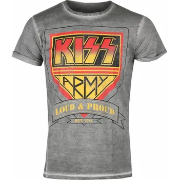 Pánské tričko Tričko metal pánské Kiss - ARMY - HYBRIS - ER-66-KISS009-H71-7-GY - XL