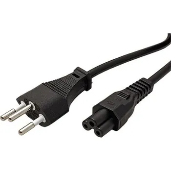 Napájecí kabel Value Kabel síťový k notebooku Švýcarsko, SEV1011 T12(typ J) - IEC320 C5, 1m, černý - 19.99.2097