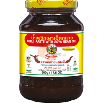 Omáčka PANTAI Chilli pasta se sójovým olejem medium hot 500g