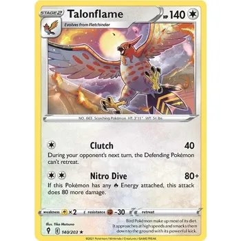 Karetní hra Talonflame 140/203 - Evolving Skies Typ karty: Non-Holo