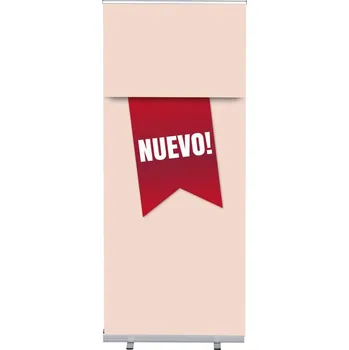 Kancelář Set Roll-baneru Budget s vytištěným motivem, šířka 85 cm, Novinka, červený, španělsky