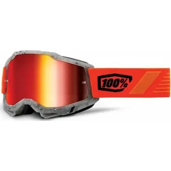 Motocyklové brýle ACCURI 2, 100% SCHRUTE, červené plexi