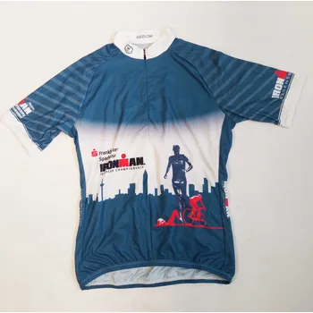 cyklistický dres Sugoi Evolution Jersey Ironman dres s krátkým rukávem modro-bílý Podkarta: M