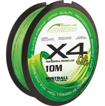Mistrall šňůra Shiro braided line X4 0,06mm 10m zelená