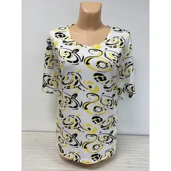 Dámská halenka Halenka LENJA, Barva Žlutá, Velikost XXXL 54, Materiál 96% Viskoza 4% Lycra