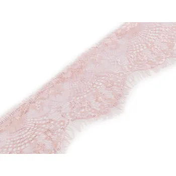 Krajka Francouzská krajka šíře 90 mm, barva pudrová