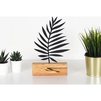 Kovová dekorace Palm Leaf 27 cm černá