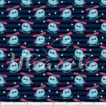 Zakázkový tisk, softshell, kočárkovina... Vrtulníčky Látky k tisku: Fleece