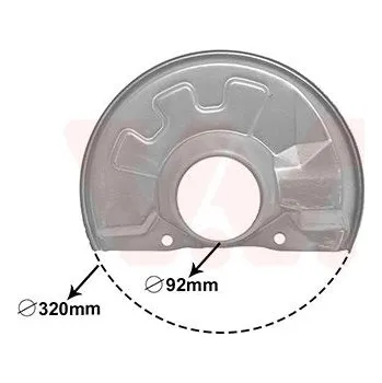 Brzdový kotouč Ochranný plech proti rozstřikování, brzdový kotouč VAN WEZEL 5940371