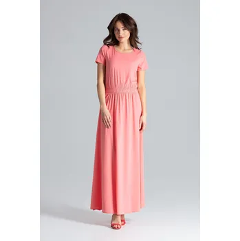 Dámské šaty Dlouhé elegantní šaty L042 Coral Velikost: M