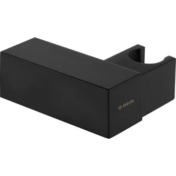 Tyč na sprchový závěs Deante Deante, hranatý bodový držák ruční sprchové hlavice z mosazi, černá, ANS_N21U