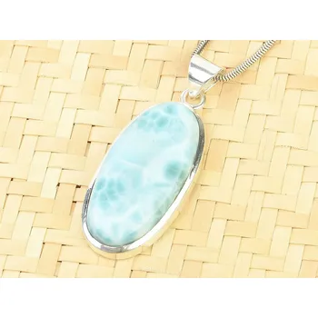 Přívěsek Stříbrný přívěsek s larimarem Ag 925/1000 9,1g