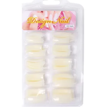 Přípravek na nehty Umělé tipy na nehty - hranaté s krátkou lepicí plochou - 100 ks
