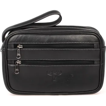 Obal na doklad Černá kožená velká etue