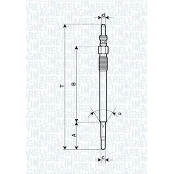 Zapalovací a žhavicí svíčka Žhavící svíčka MAGNETI MARELLI 062900048304