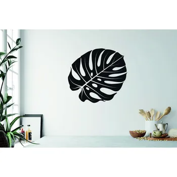 Samolepící dekorace Lepy.cz Samolepka na zeď Monstera list Velikost (šířka x výška): 30x27cm, Barevná varianta: Světle červená