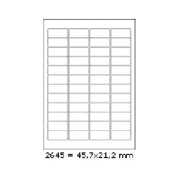 Speciální papír Samolepicí etikety 45,7 x 21,2 mm, 48 etiket, A4, 100 listů