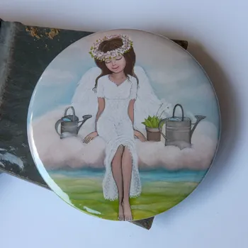 Dekorativní magnet Andělka zahradnice - velký magnet 75 mm
