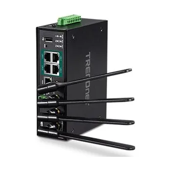 TRENDnet Průmyslový dvoupásmový router 1x WAN, 4x LAN POE+, Wifi 867 + 300Mbps (TI-WP100) - 21.22.1506