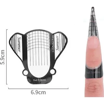 CuteNails Šablony pro modeláž nehtů: průhledné Počet v balení: 10 kusů