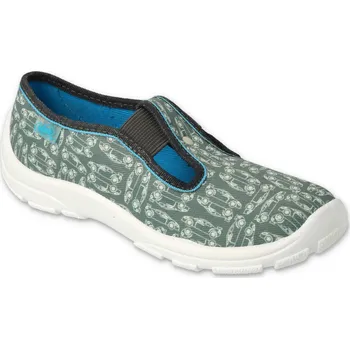 Chlapecké bačkory Bačkory papuče Befado 972Y235 šedé nazouvací s auty velikost: 35