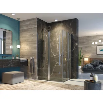 Aquatek GLASS R34 120x90cm CHROM Sprchová zástěna