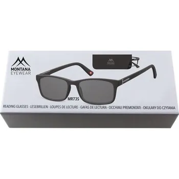 Brýle na čtení MONTANA EYEWEAR Dioptrické brýle BOX73S BLACK+2,50 ZATMAVENÉ ČOČKY