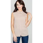 Dámská béžová halenka bez rukávů K363 Velikost: L