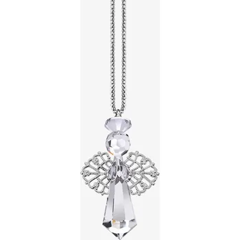 Vánoční dekorace Skleněná vánoční ozdoba Letící anděl posel z českého křišťálu Preciosa