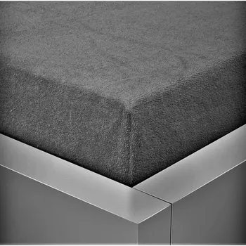 Prostěradlo Froté tmavě šedé prostěradlo David jednolůžko 140x200 cm Barva: Tmavě šedá, rozměr: 140x200cm