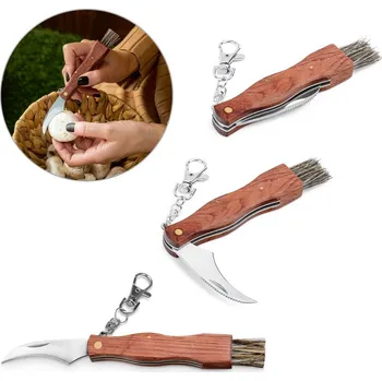 Multifunkční nůž GUNTER. Kapesní nůž z nerezové oceli a dřeva 100 bez potisku bez potisku