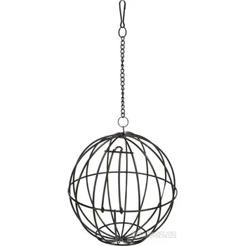 Krmivo pro hlodavce Trixie Závěsný kovový míč na seno pr. 16 cm