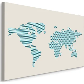 Obraz MyBestHome BOX Plátno Mapa Světa Z Teček Varianta: 90x60