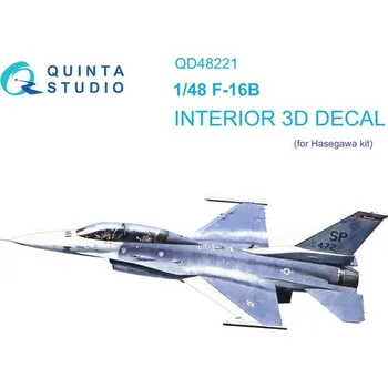 Plastikový model Quinta studio 1/48 F-16B 3D-Printed & col.Interior (HAS)