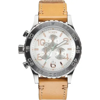 Hodinky Hodinky Nixon 42-20 Chrono Leather Natural/Silver A424 1603