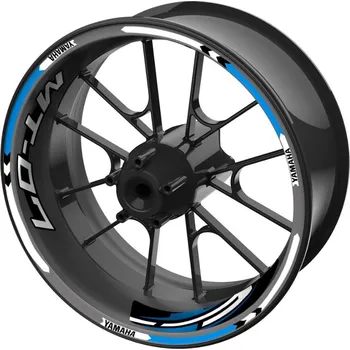 Polep vozidla sada barevných proužků EASY na kola Yamaha MT-07 modrá
