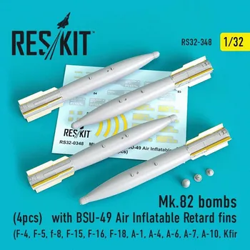 Plastikový model Reskit 1/32 Mk.82 bombs w/ BSU-49 Air Inflat.Retard fins